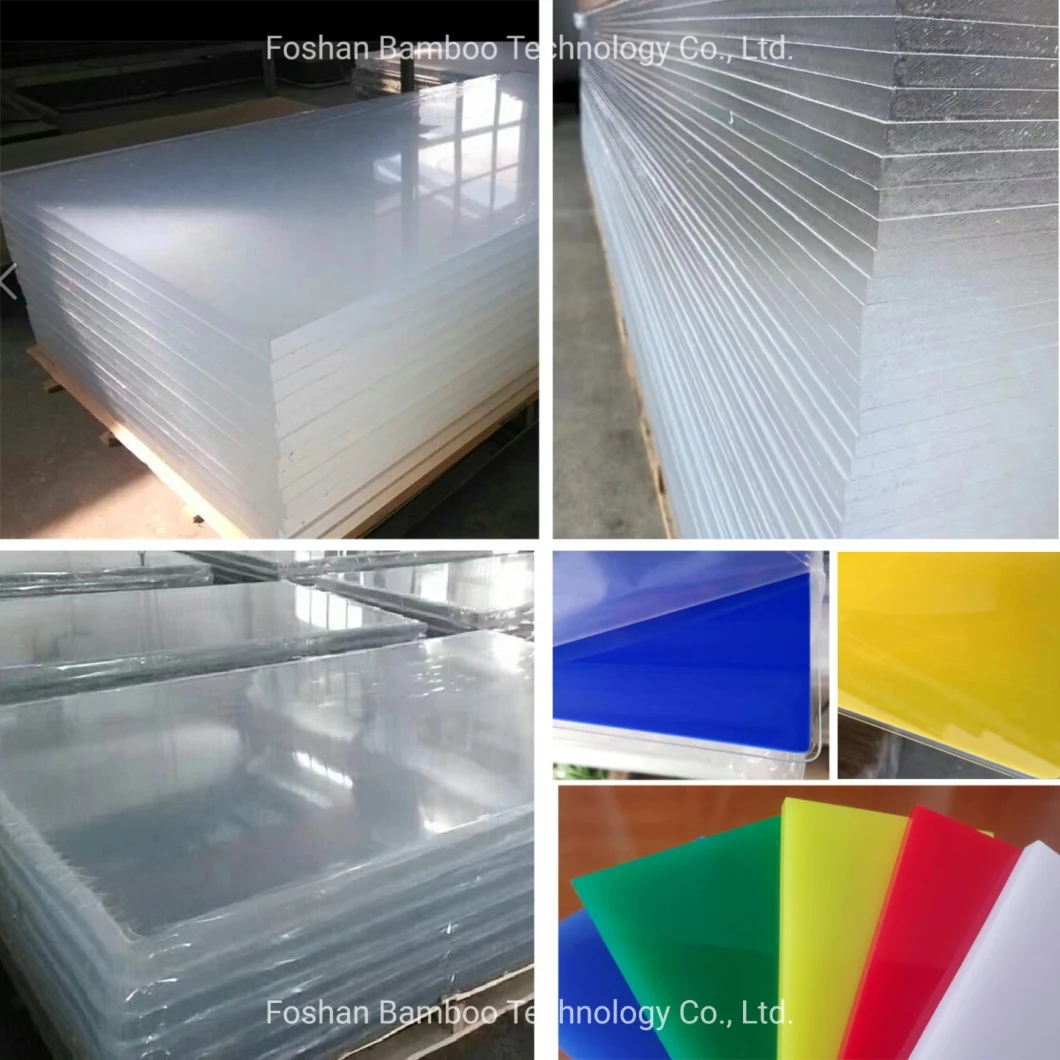 1.8-20mm 4*8FT High Transparent Clear Plexi Glass Cast Plastic Perspex Acrylic Sheets