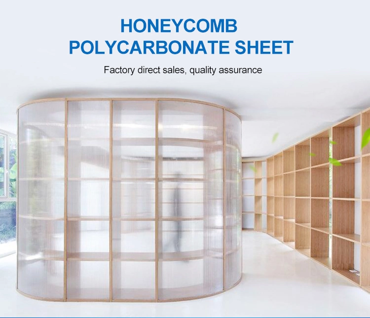 Factory Supply Custom Size Greenhouse Roofing Panel Polycarbonate Honeycomb Sheet