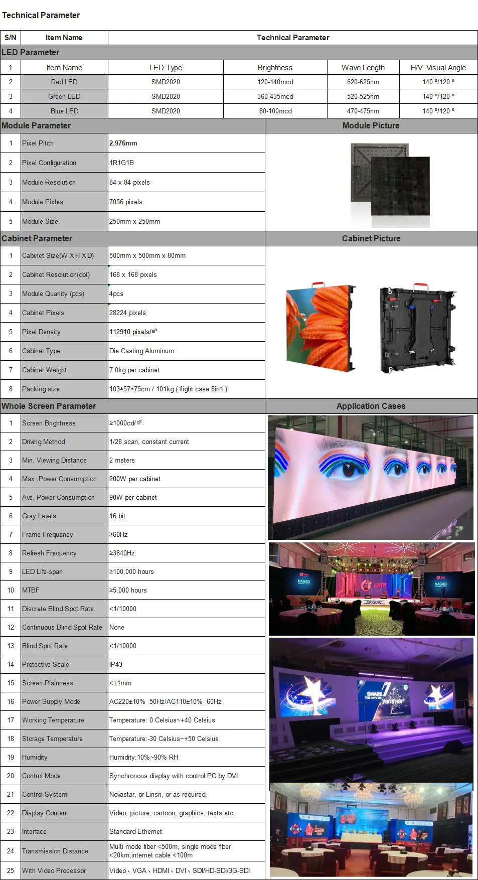 P2.9 Stage Backdrop Wall Stage Decoration Lighting Rental LED Panel