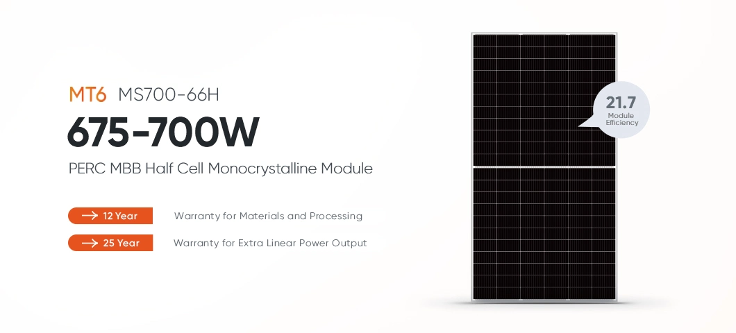 Mate Modern Novel Design Mono Solar Panel 700W For Street Lighting Pole Reasonable