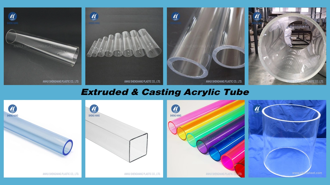Shenghang Plastic Pipe Clear PMMA Cylinder Plexiglass Acrylic Tube