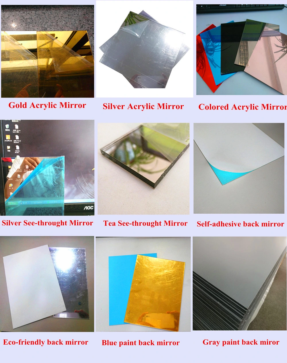 Mirrored Plexiglass Acrylic Mirror Sheet Supplier in China