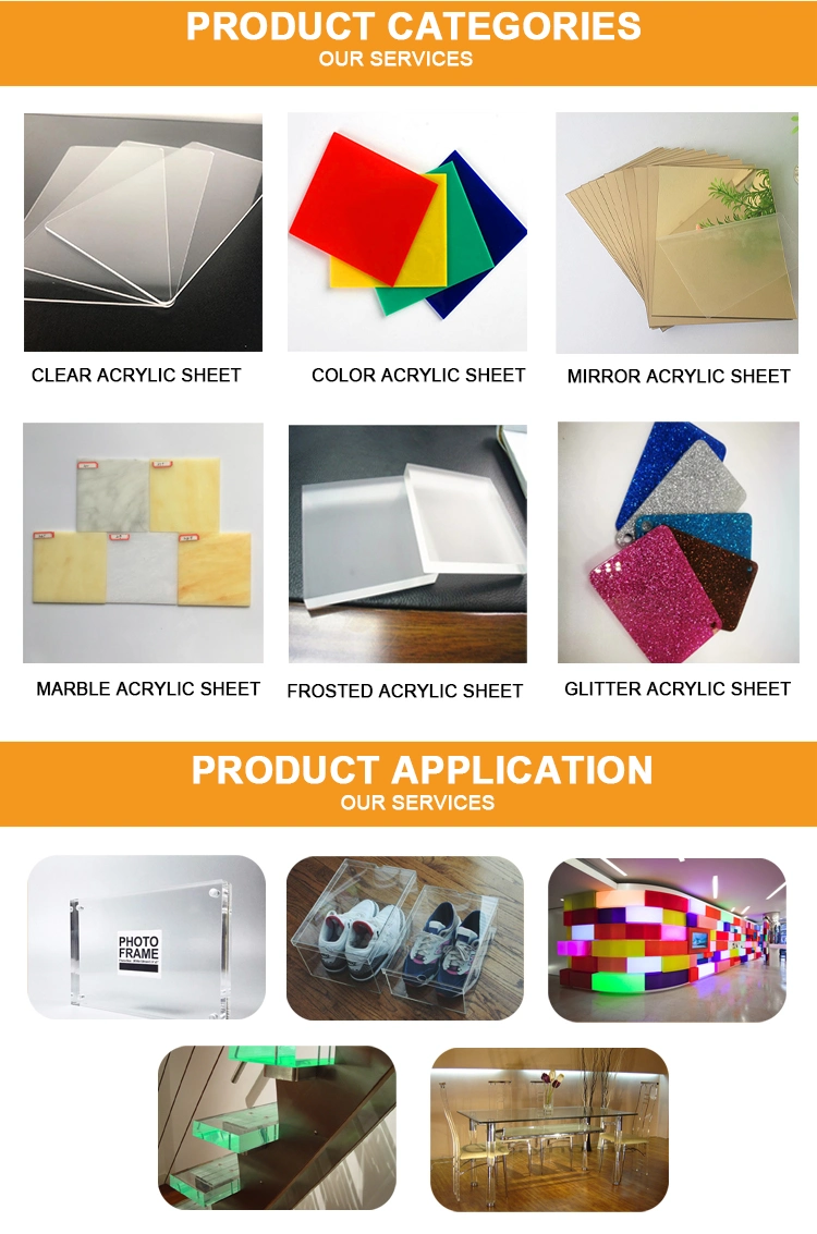 Laser Carving Cutting Transparent Acrylic Sheet Customized Size PMMA Sheet