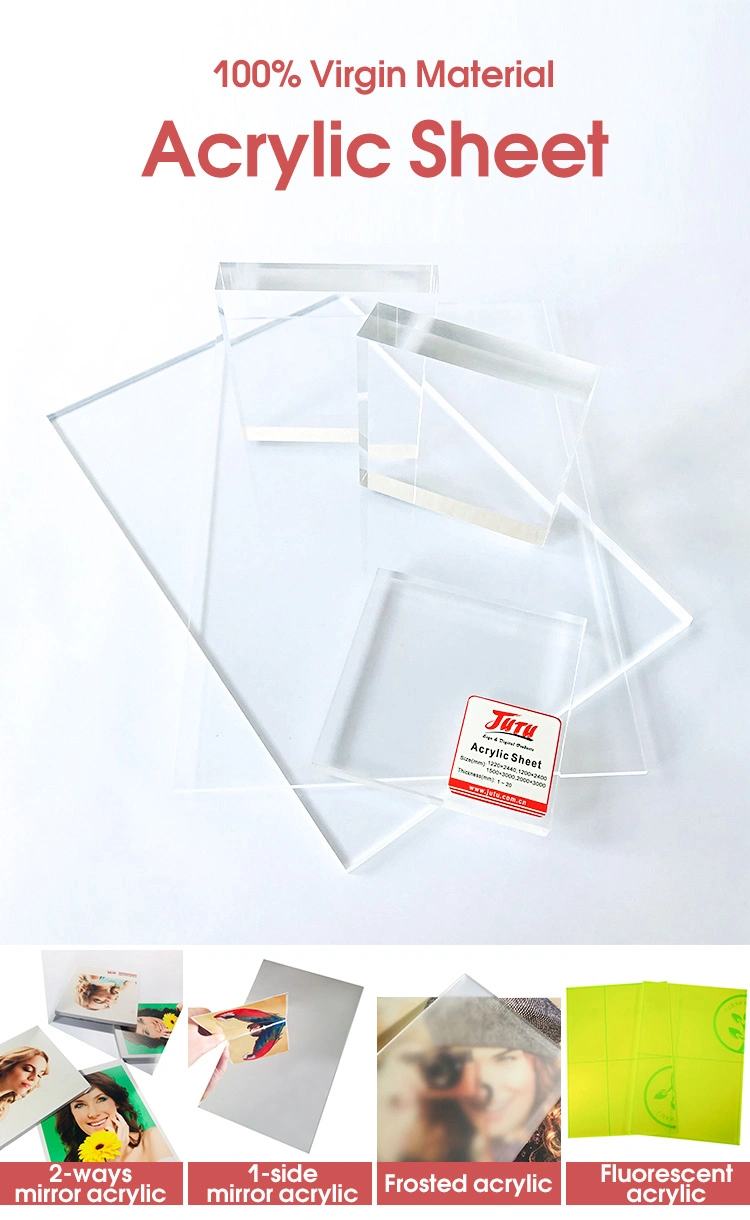 Acrylic 2mm 3mm 5mm Perspex Clear Colored Clear Plastic Acrylic Sheet