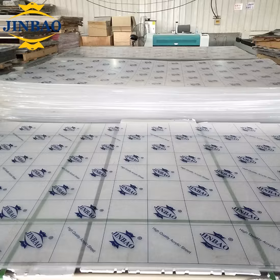 Jinbao 3mm 4mm 5mm 2mm 1mm Thick Rigid Resin Plexiglass Plastic Color Transparent Clear Cast Glass Perspex Panel Board Acrylic Sheet