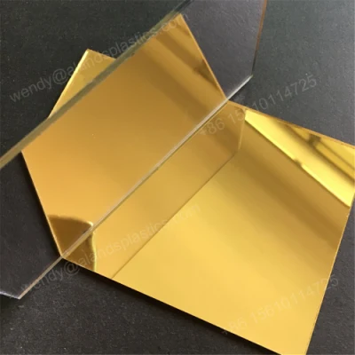 4*8 Golden Acrylic Mirror Sheet 1-5mm Plexiglass Mirror Silver Color