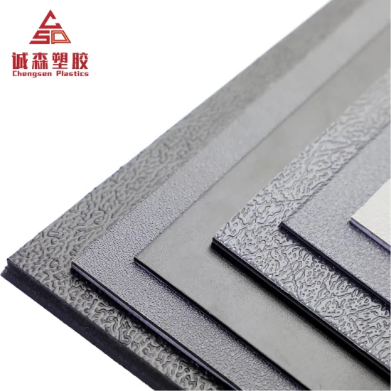 Csp Plastic 0.9mm, 1mm, 1.2mm 4mm One Side Textured Black ABS Plastic Sheet